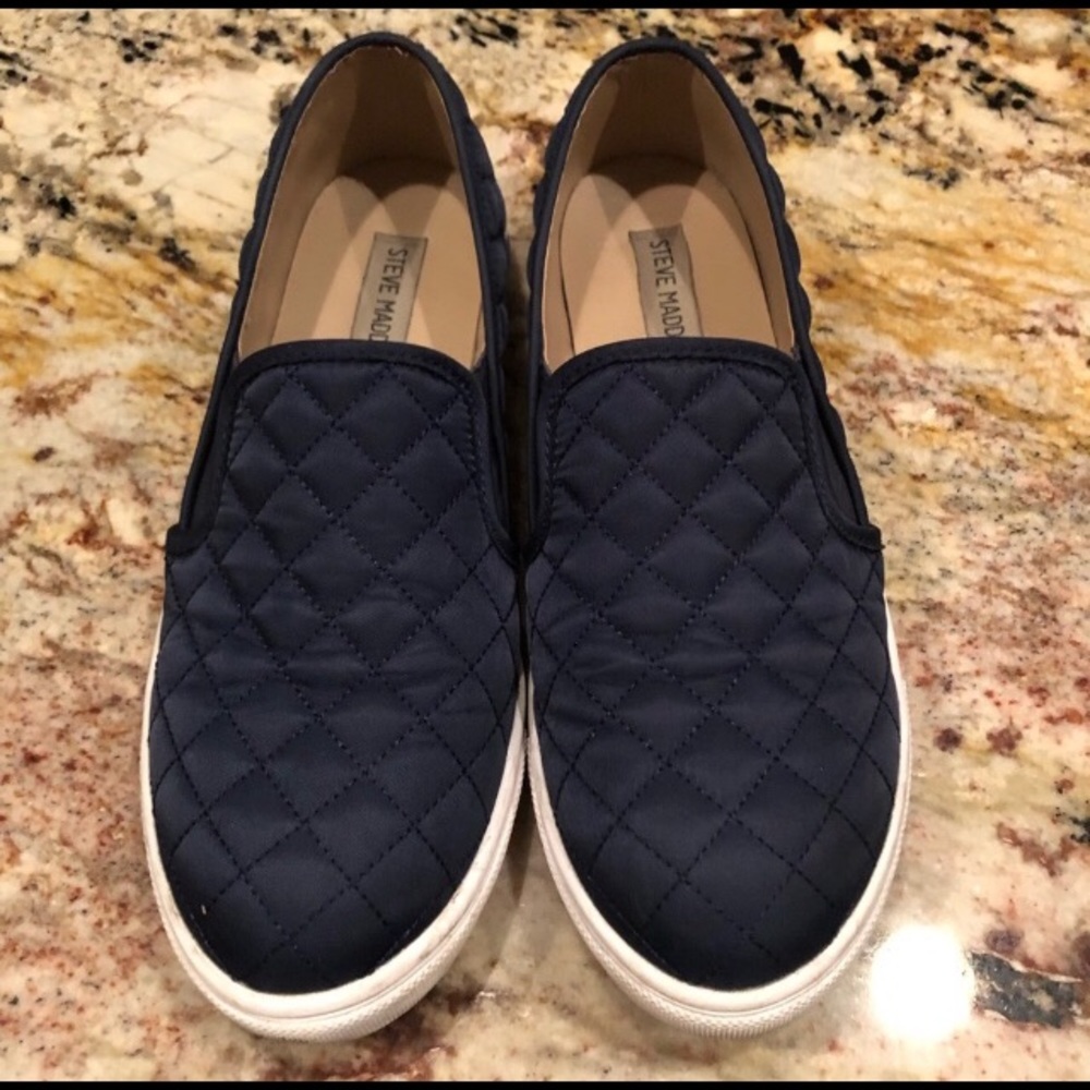 Steve Madden quilted slip ons